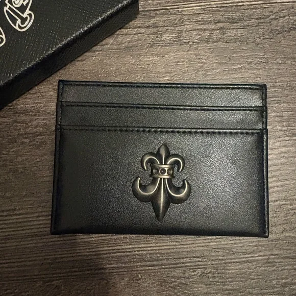 Chrome Hearts Black Fleur-de-Lis Card Holder - Picture 2 of 3